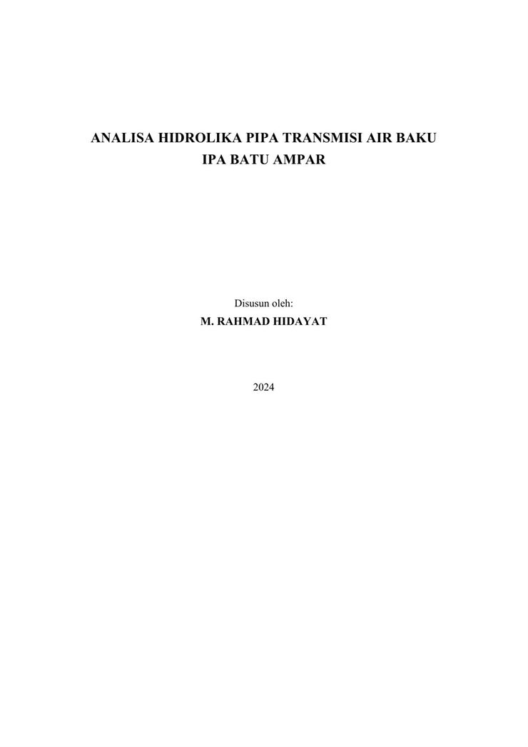 Sampul Analisa Pipa Transmisi